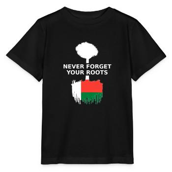 Madagaskar Never Forget Your Roots - Stanley/Stella Kinder T-Shirt MINI CREATOR  - Schwarz - Vorne - Mikhail (115cm)