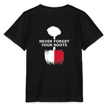 Malta Never Forget Your Roots - Stanley/Stella Kinder T-Shirt MINI CREATOR  - Schwarz - Vorne - Mikhail (115cm)