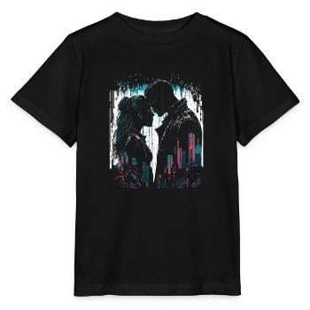 Couple cyberpunk - T-shirt bio MINI CREATOR Stanley/Stella Enfant - noir - Devant - Mikhail (115cm)