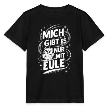 oiseau de nuit hibou hibou oiseau - T-shirt bio MINI CREATOR Stanley/Stella Enfant - noir - Devant - Mikhail (115cm)