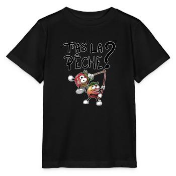 T'as la pêche ? - T-shirt bio MINI CREATOR Stanley/Stella Enfant - noir - Devant - Mikhail (115cm)