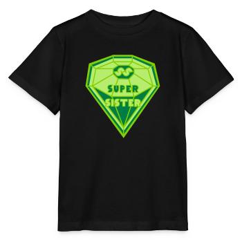 Superhero Schwester - Stanley/Stella Kinder T-Shirt MINI CREATOR  - Schwarz - Vorne - Mikhail (115cm)