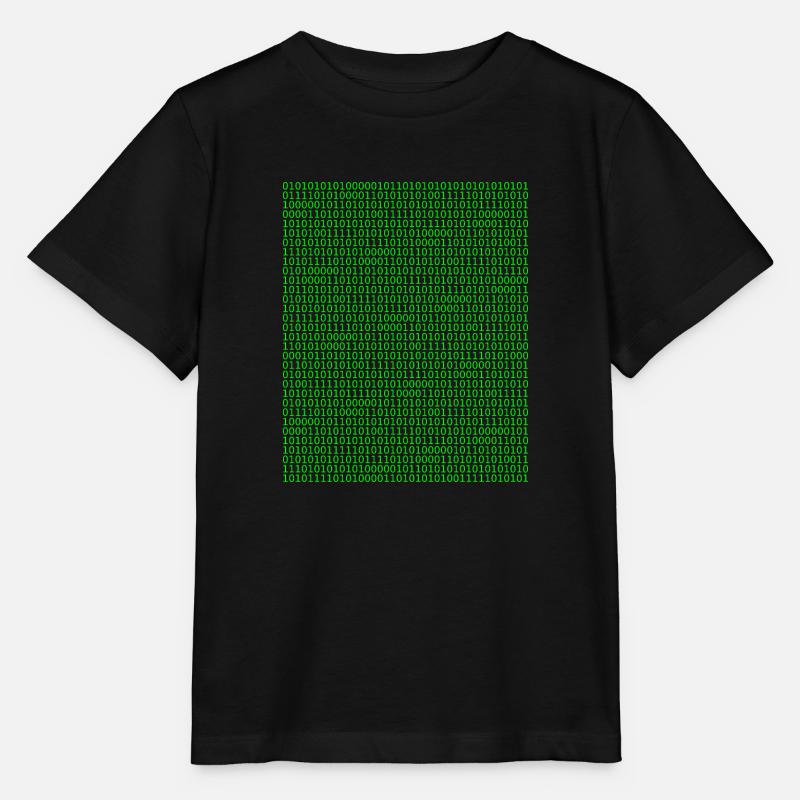 Matrice des nombres - pirate informatique - T-shirt bio MINI CREATOR Stanley/Stella Enfant - noir