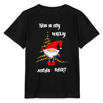 Ugly Cristma's Shirt - Stanley/Stella MINI CREATOR Kids’ T-Shirt - black - Front - Mikhail (115cm)