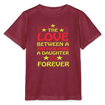 father and daughter / father / daughter / gift - Stanley/Stella MINI CREATOR Kids’ T-Shirt - burgundy - Front - Kain (125cm)
