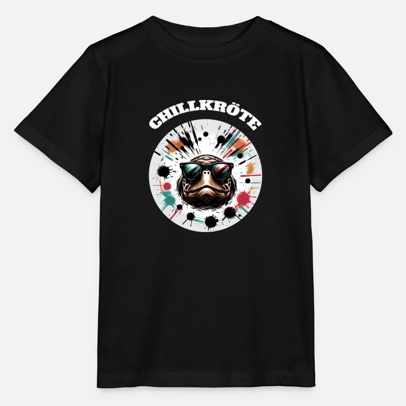 Chillkröte Schildkröte - Stanley/Stella Kinder T-Shirt MINI CREATOR  - Schwarz