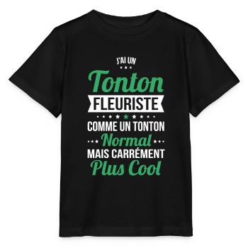 J'ai un tonton fleuriste plus cool - T-shirt bio MINI CREATOR Stanley/Stella Enfant - noir - Devant - Mikhail (115cm)