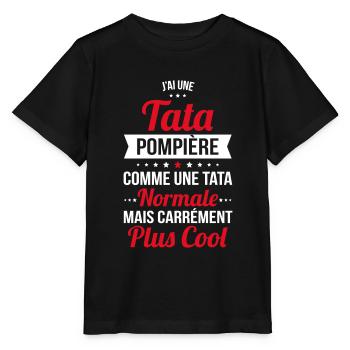 J'ai une tata pompière plus cool - T-shirt bio MINI CREATOR Stanley/Stella Enfant - noir - Devant - Mikhail (115cm)