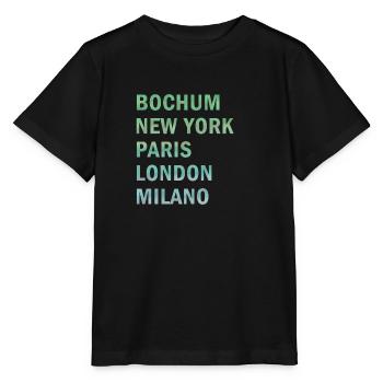 Metropole Bochum - Stanley/Stella Kinder T-Shirt MINI CREATOR  - Schwarz - Vorne - Mikhail (115cm)