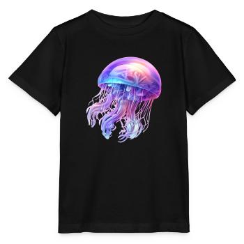 Méduses colorées et transparentes - T-shirt bio MINI CREATOR Stanley/Stella Enfant - noir - Devant - Mikhail (115cm)