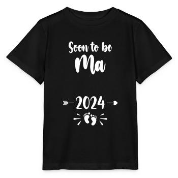 Ma Soon To Be Mom 2024 Mother Pregnant Kids Mother - Stanley/Stella MINI CREATOR Kids’ T-Shirt - black - Front - Mikhail (115cm)