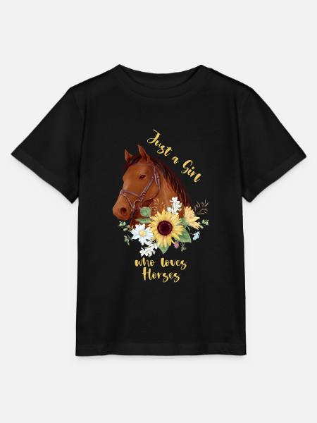 Paard - Stanley/Stella Kinder-T-shirt MINI CREATOR  - zwart