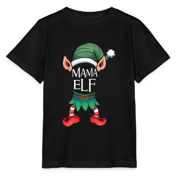 Mama Elfe de Noël Elfe de Noël - T-shirt bio MINI CREATOR Stanley/Stella Enfant - noir - Devant - Mikhail (115cm)