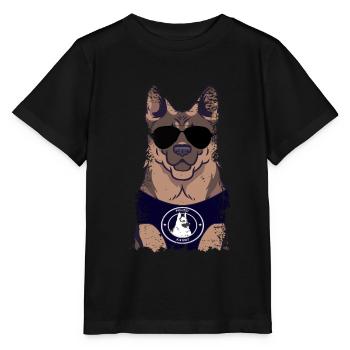 Chien Policier Berger Allemand - T-shirt bio MINI CREATOR Stanley/Stella Enfant - noir - Devant - Mikhail (115cm)