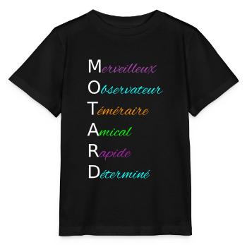 MOTARD Merveilleux Observateur Téméraire Amical - T-shirt bio MINI CREATOR Stanley/Stella Enfant - noir - Devant - Mikhail (115cm)