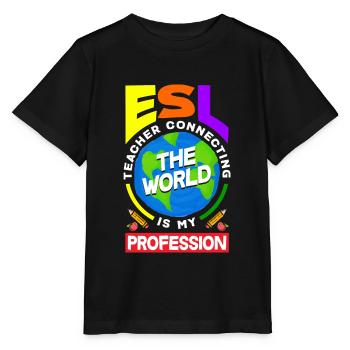 ESL Teacher Linguist Multilingual Teaching - Stanley/Stella MINI CREATOR Kids’ T-Shirt - black - Front - Mikhail (115cm)