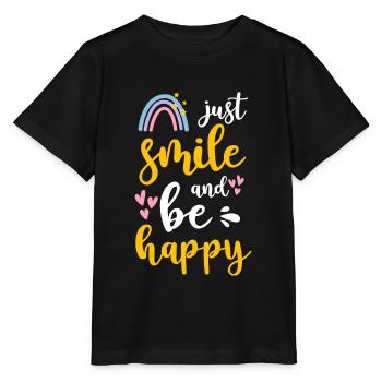 Glück Positiv Urlaub - Stanley/Stella Kinder T-Shirt MINI CREATOR  - Schwarz - Vorne - Mikhail (115cm)