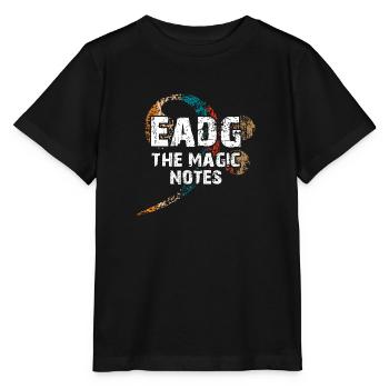 EADG les notes de basse magiques - design de basse cool - T-shirt bio MINI CREATOR Stanley/Stella Enfant - noir - Devant - Mikhail (115cm)