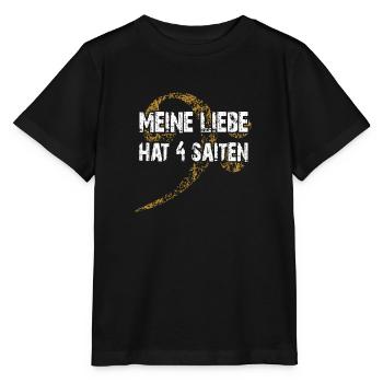 Ich liebe meinen Bass - ich spiele Bass - Stanley/Stella Kinder T-Shirt MINI CREATOR  - Schwarz - Vorne - Mikhail (115cm)