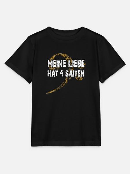 Ich liebe meinen Bass - ich spiele Bass - Stanley/Stella Kinder T-Shirt MINI CREATOR  - Schwarz