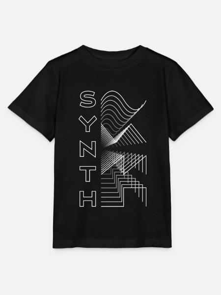 Synth Waveform Audio Analog Design Modular Gift - Stanley/Stella Kinder T-Shirt MINI CREATOR - Schwarz