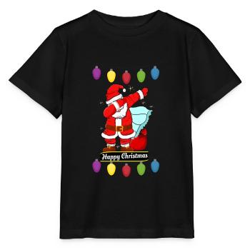 Fête de Noël Claus Joyeux Noël T-shirt - T-shirt bio MINI CREATOR Stanley/Stella Enfant - noir - Devant - Mikhail (115cm)