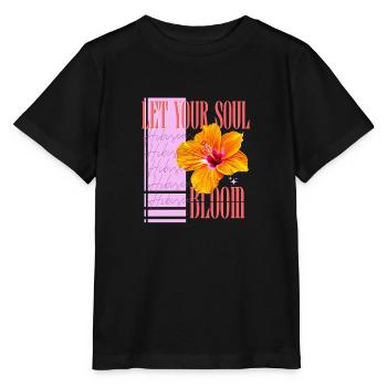 Hibiscus Flower Hibiscus Flower - Stanley/Stella MINI CREATOR Kids’ T-Shirt - black - Front - Mikhail (115cm)