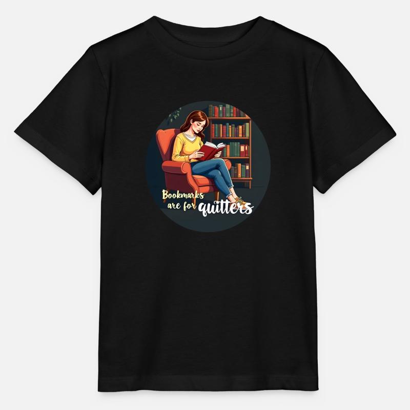 Je suis dans une relation engagée avec ma bibliothèque - T-shirt bio MINI CREATOR Stanley/Stella Enfant - noir