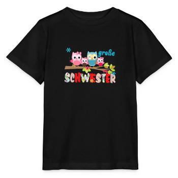 big sister bird family - Stanley/Stella MINI CREATOR Kids’ T-Shirt - black - Front - Mikhail (115cm)