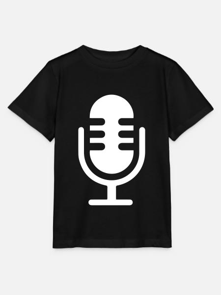 Mikrofon Symbol - Stanley/Stella Kinder T-Shirt MINI CREATOR - Schwarz