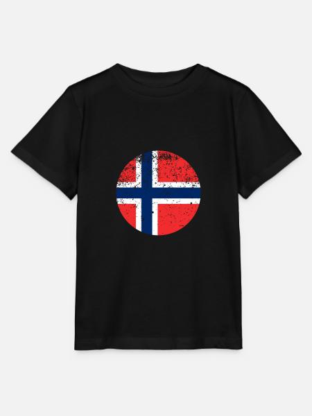 Norwegische Flagge - Stanley/Stella Kinder T-Shirt MINI CREATOR - Schwarz