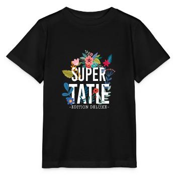 Super tatie, idée d'anniversaire pour la - T-shirt bio MINI CREATOR Stanley/Stella Enfant - noir - Devant - Mikhail (115cm)