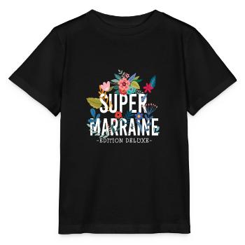 Super godmother, gift idea for the best godmother - Stanley/Stella MINI CREATOR Kids’ T-Shirt - black - Front - Mikhail (115cm)