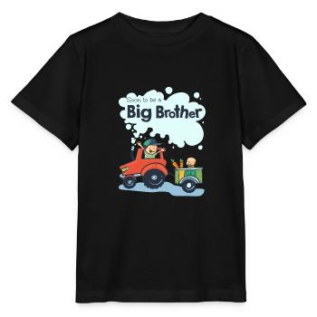 Pregnancy announcement 2021, Soon big brother. - T-shirt bio MINI CREATOR Stanley/Stella Enfant - noir - Devant - Mikhail (115cm)