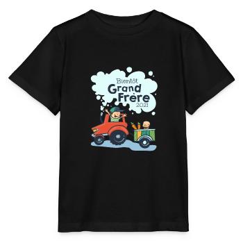 Bientôt Grand Frère , 2021, beau dessin de - Stanley/Stella MINI CREATOR Kids’ T-Shirt - black - Front - Mikhail (115cm)
