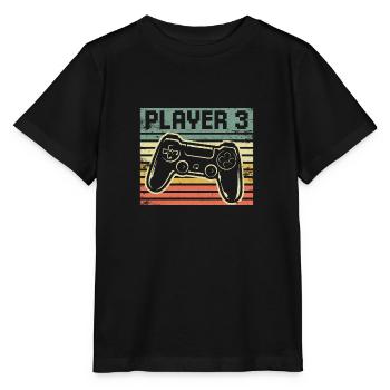 Player 3 - Gamer Father Son Partnerlook Gaming - Stanley/Stella MINI CREATOR Kids’ T-Shirt - black - Front - Mikhail (115cm)