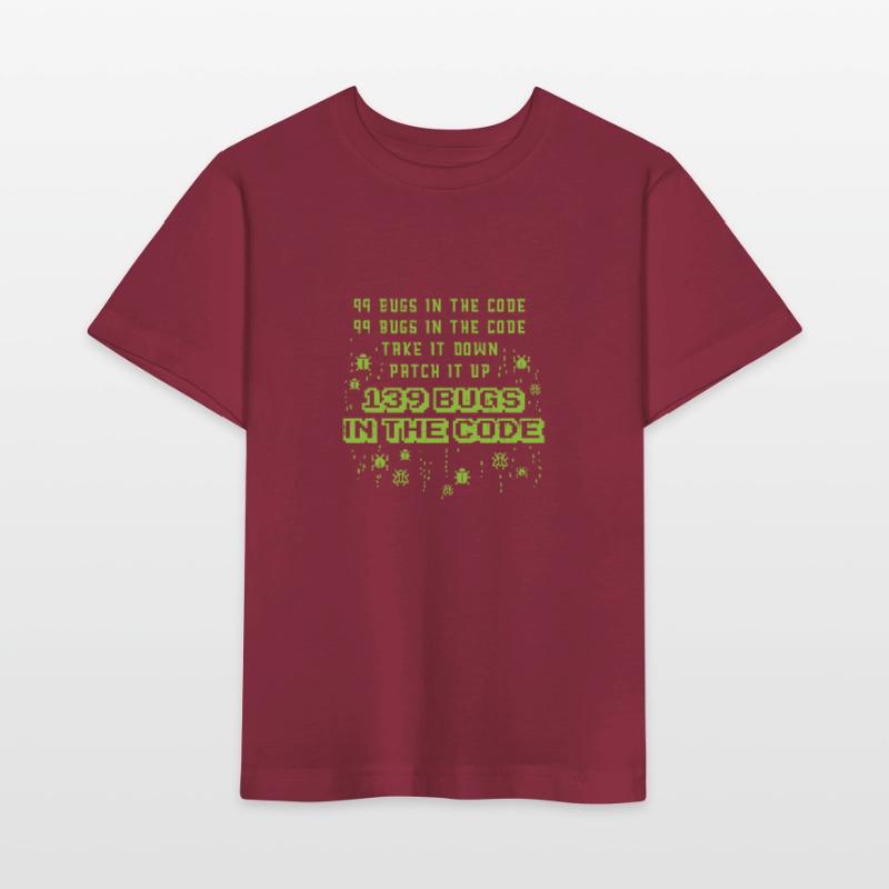 99 Bugs im Code Programmer Source Coding Desig Stanley/Stella Kinder T-Shirt MINI CREATOR 