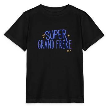 t shirt super grand frere cadeau garçon - T-shirt bio MINI CREATOR Stanley/Stella Enfant - noir - Devant - Mikhail (115cm)