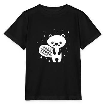 Bieber - Amoureux des animaux de zoo - T-shirt bio MINI CREATOR Stanley/Stella Enfant - noir - Devant - Mikhail (115cm)