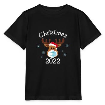Weihnachten 2022 - Rentier Weihnachtsshirt Lustig - Stanley/Stella Kinder T-Shirt MINI CREATOR  - Schwarz - Vorne - Mikhail (115cm)