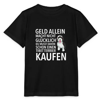 Tibet Terrier Glücklich - Tibet Terrier - Stanley/Stella Kinder T-Shirt MINI CREATOR  - Schwarz - Vorne - Mikhail (115cm)