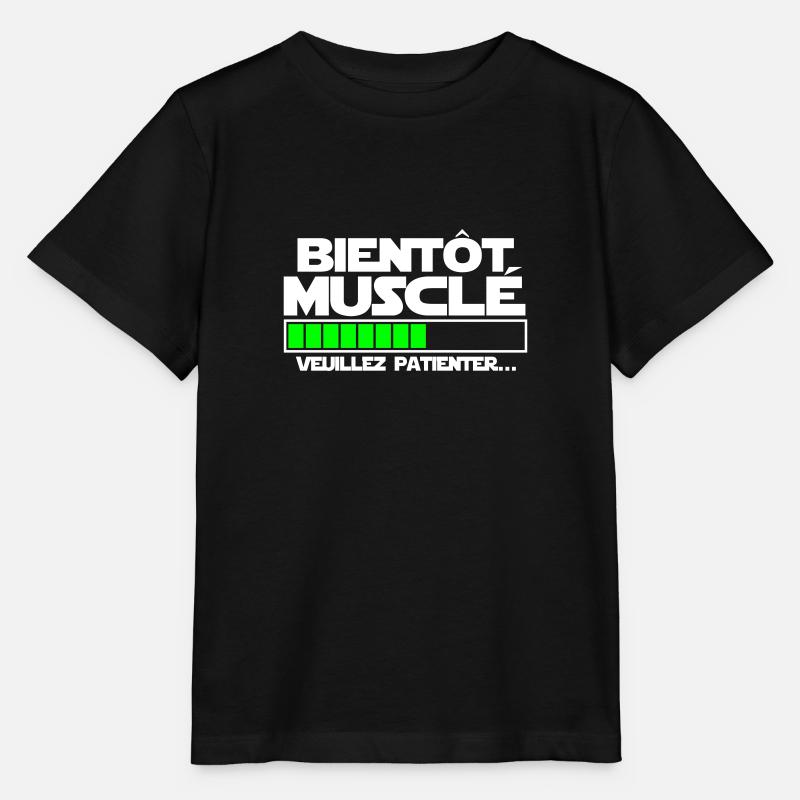 bientôt musclé - T-shirt bio MINI CREATOR Stanley/Stella Enfant - noir