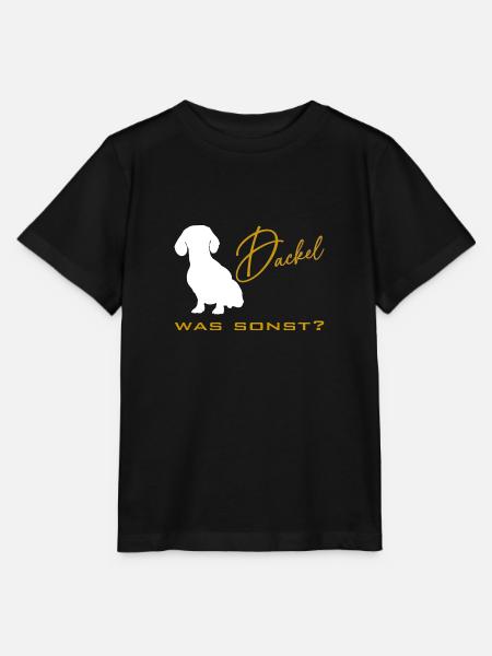 Dackel was sonst - Dackelsilhouette - Stanley/Stella Kinder T-Shirt MINI CREATOR  - Schwarz