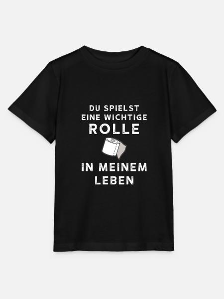 Klopapier Wichtige Rolle - Stanley/Stella Kinder T-Shirt MINI CREATOR - Schwarz