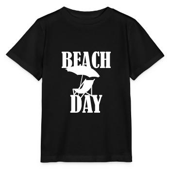Beach Day Liegestuhl - Stanley/Stella Kinder T-Shirt MINI CREATOR  - Schwarz - Vorne - Mikhail (115cm)