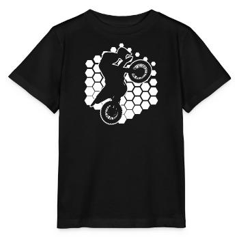 Dirt Bike Men's Dirt Bike Motocross Dirt Biker - Stanley/Stella MINI CREATOR Kids’ T-Shirt - black - Front - Mikhail (115cm)