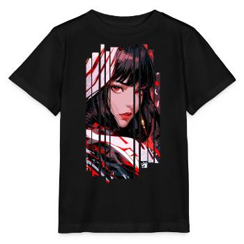 Cyborg Frau weiße Kanji - Stanley/Stella Kinder T-Shirt MINI CREATOR  - Schwarz - Vorne - Mikhail (115cm)