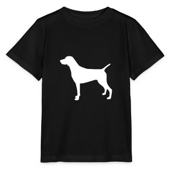 German Shorthair silhouette - Stanley/Stella MINI CREATOR Kids’ T-Shirt - black - Front - Mikhail (115cm)