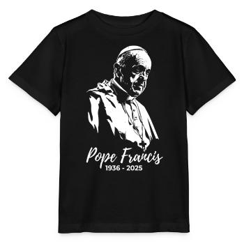 Pape François - Saint-Père - T-shirt bio MINI CREATOR Stanley/Stella Enfant - noir - Devant - Mikhail (115cm)