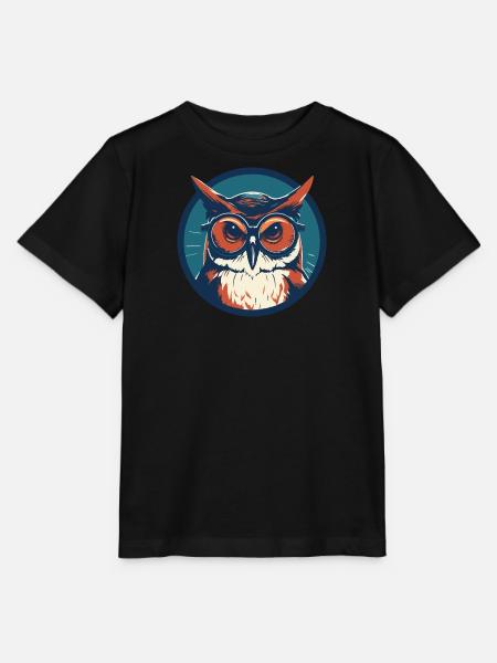 Eule Sonnenbrille Kauzig Uhu - Stanley/Stella Kinder T-Shirt MINI CREATOR  - Schwarz